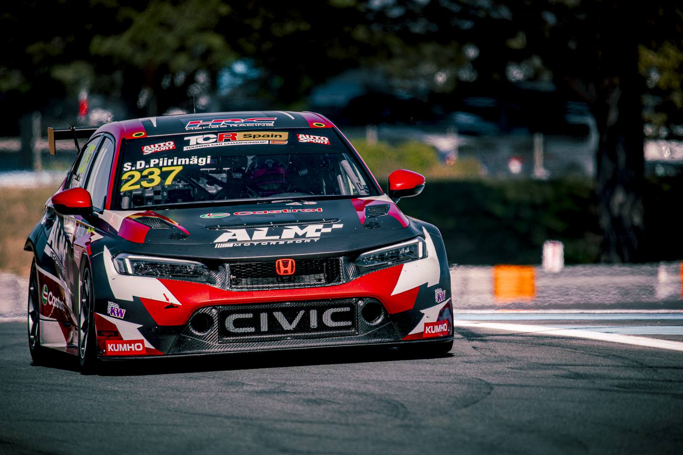 Honda Civic Type R ALM Motorsport #237 TCR Spain face avant virage, Paul Ricard 2026
