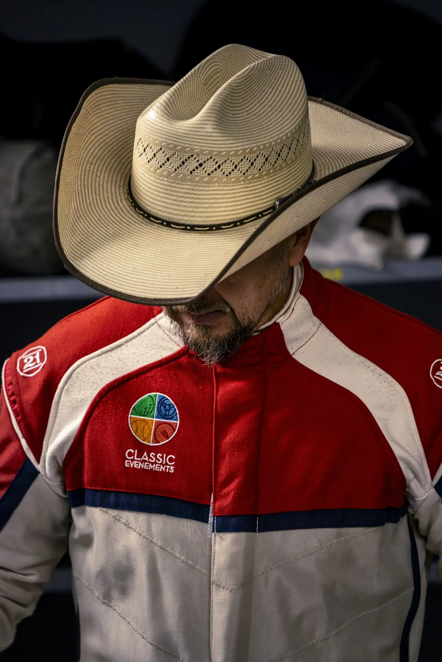 Portrait pilote chapeau de cowboy, combinaison Classic Evenements